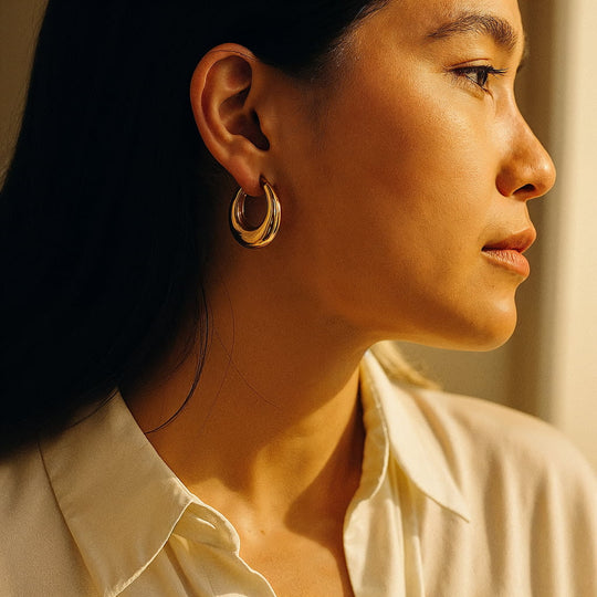 "BARCELONA" CHUNKY DROP HOOPS