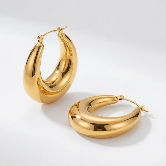 "BARCELONA" CHUNKY DROP HOOPS