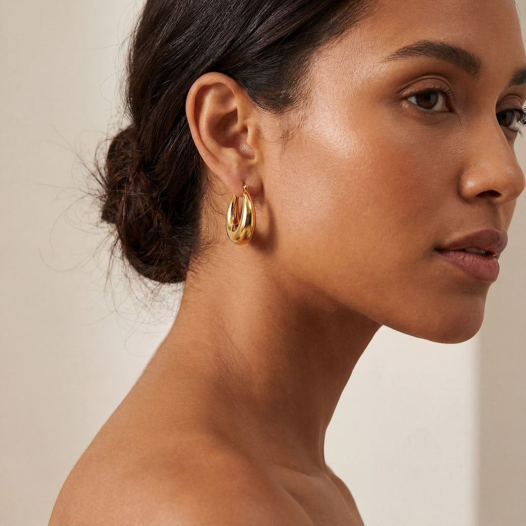 "BARCELONA" CHUNKY DROP HOOPS