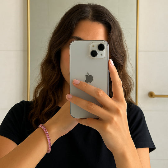 "BOCA" PINK SAPPHIRE BAGUETTE TENNIS BRACELET