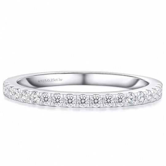 “Basel” Moissanite 0.23ct tw Pavé Band Ring