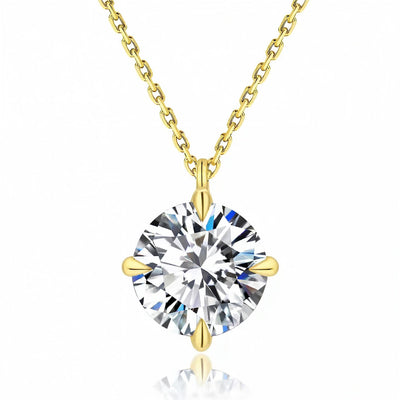“Davos” Moissanite 1ct 4-Prong Solitaire Necklace