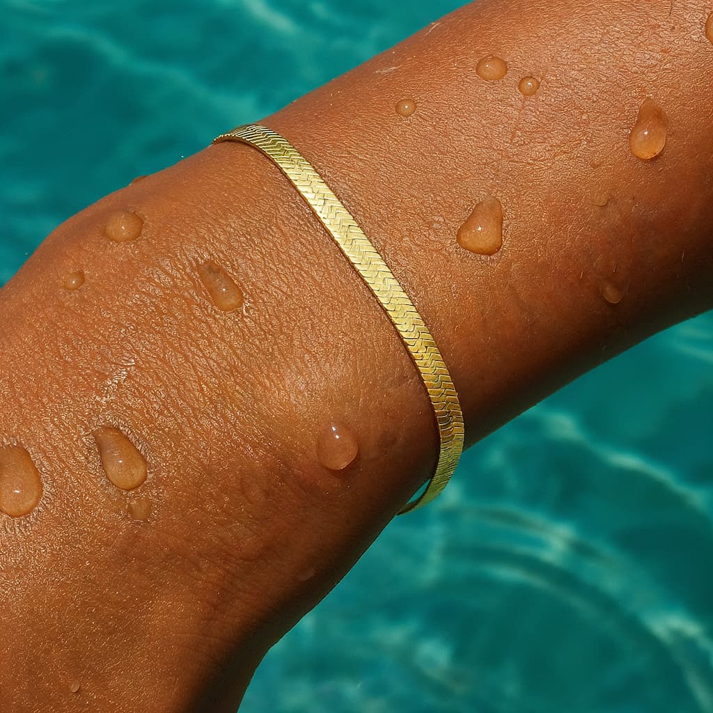 "SANTORINI" HERRINGBONE BRACELET