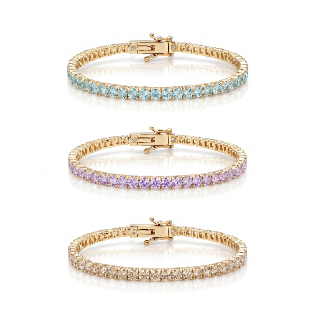 Miami Pastel Stack Set in Gold — the full set
