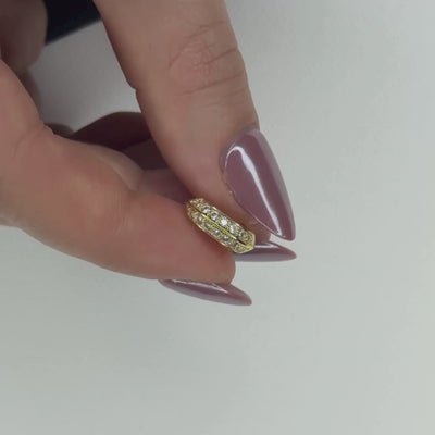 “Basel” Moissanite 1ct Pavé Huggie Earrings