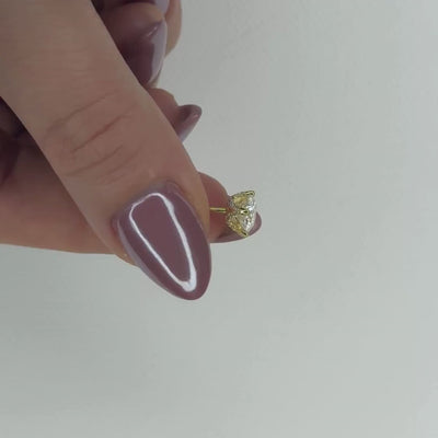 “Roma” Moissanite 1ct Crown Pavé Solitaire Stud Earrings